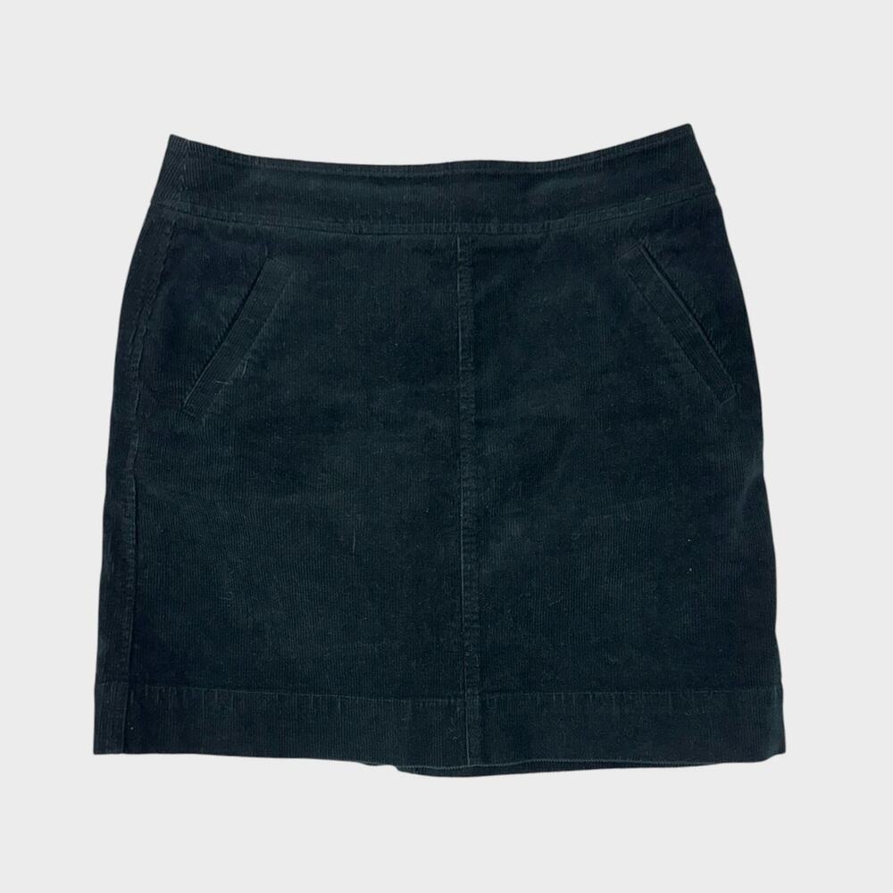 Ann Taylor LOFT Size 6 Green Corduroy Pencil Skirt Cotton Spandex Blend